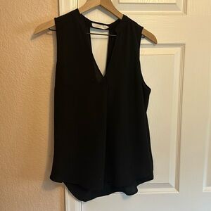 One back black tank blouse